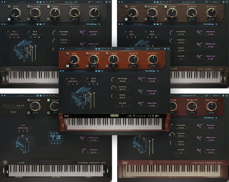Boz Digital Labs All Pro Pianos Bundle interface