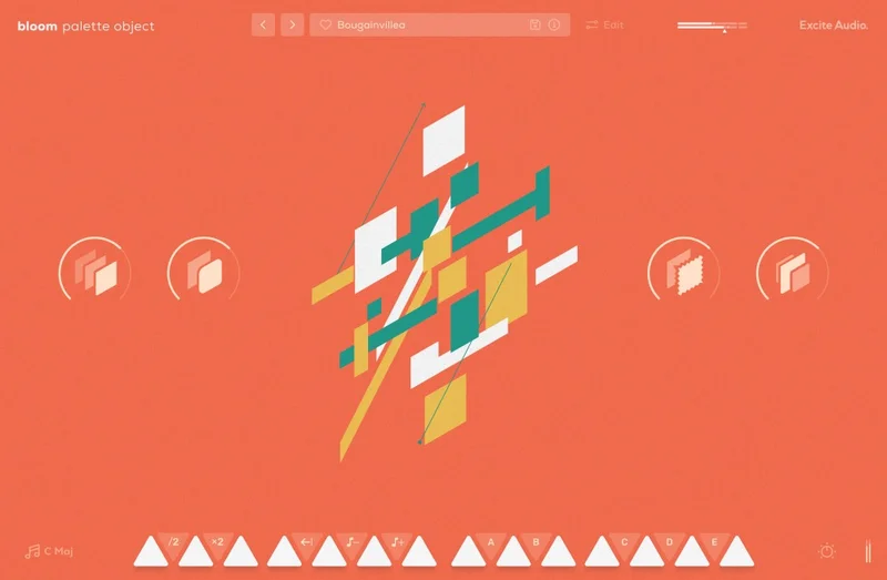 Excite Audio Bloom Palette Object Lite interface