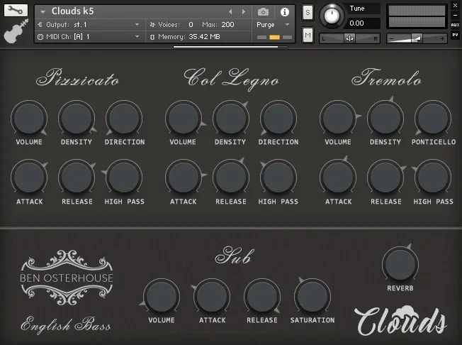 Osterhouse Sounds English Bass interface