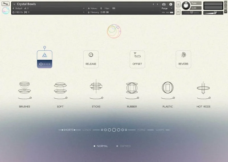 Spitfire Audio Aska Matsumiya - Crystal Bowls interface