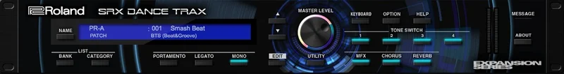 Roland SRX DANCE TRAX interface