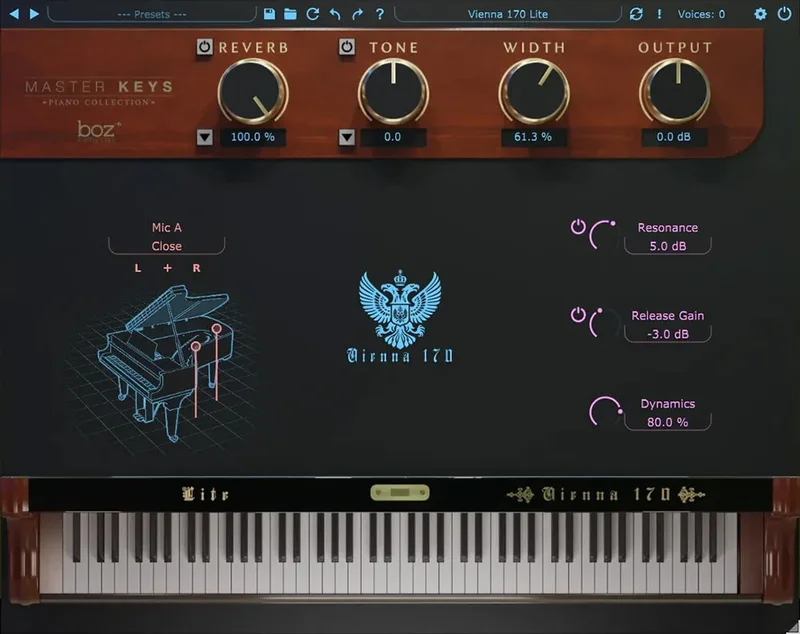 Boz Digital Labs Vienna 170 Lite interface