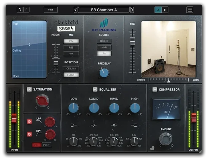 Kit Plugins BB Chamber A Reverb interface