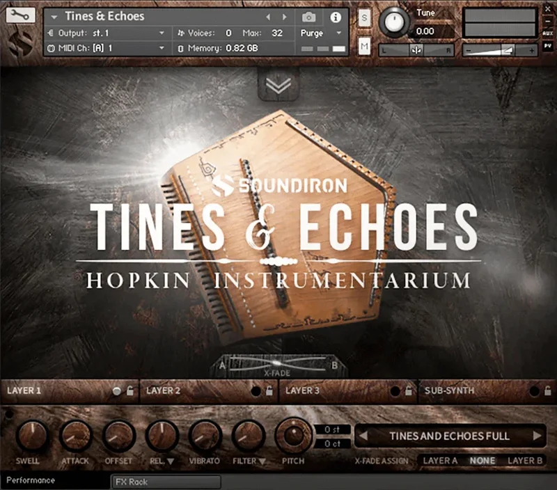 Soundiron Hopkin Instrumentarium: Tines & Echoes interface