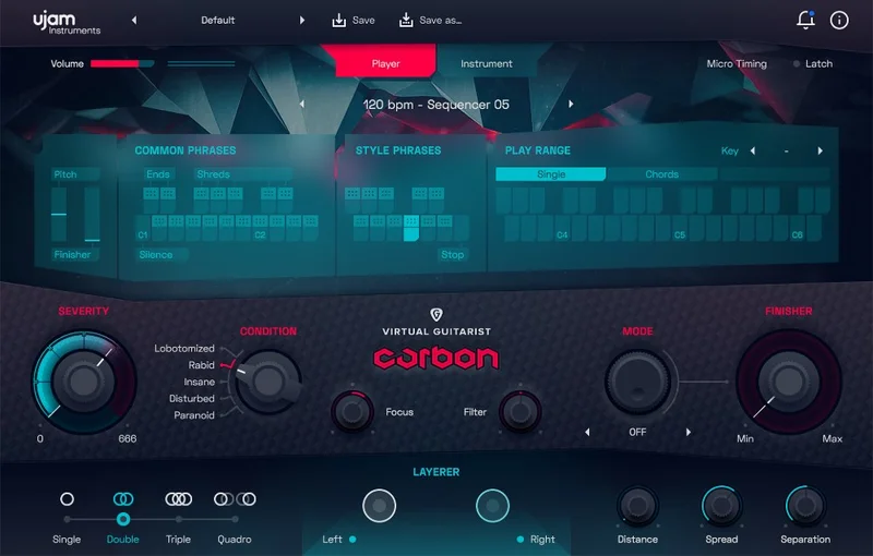ujam CARBON Crossgrade from any paid UJAM product interface