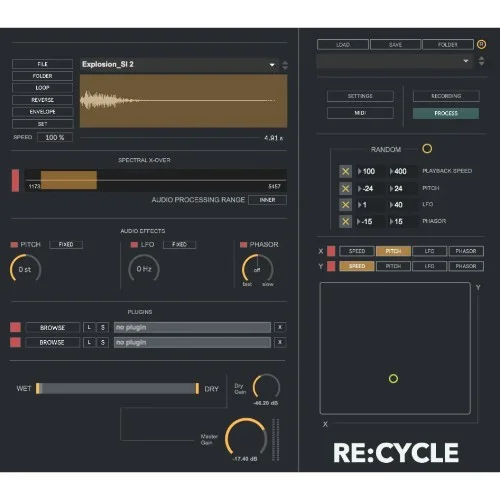 Digital Brain Instruments Re:Cycle interface