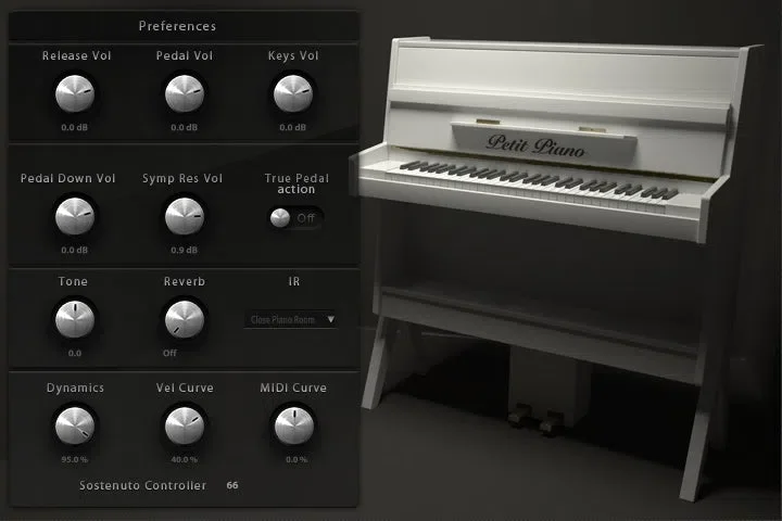 Acousticsamples Petit Piano interface