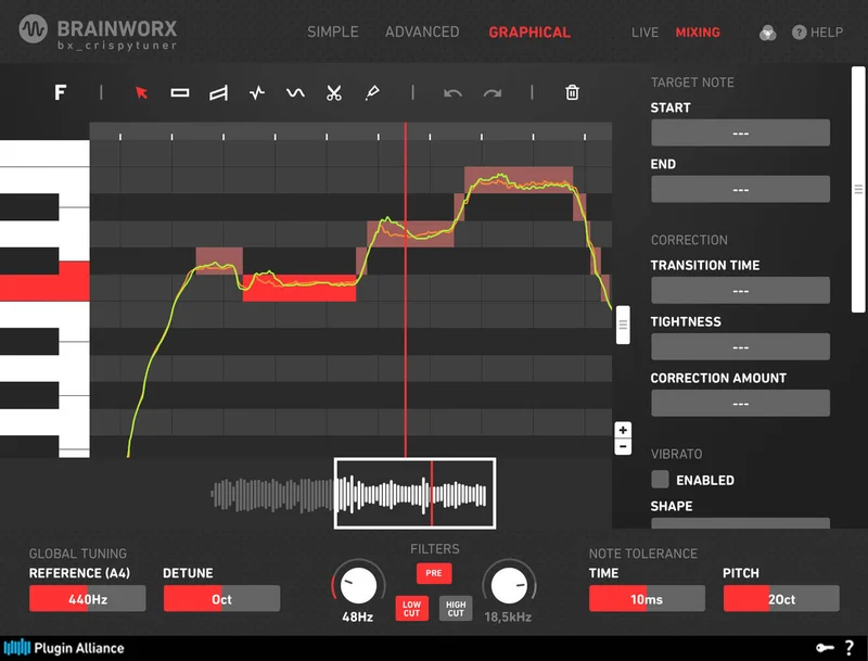 Brainworx bx_crispytuner interface