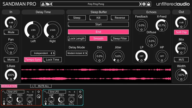 Unfiltered Audio Sandman Pro interface