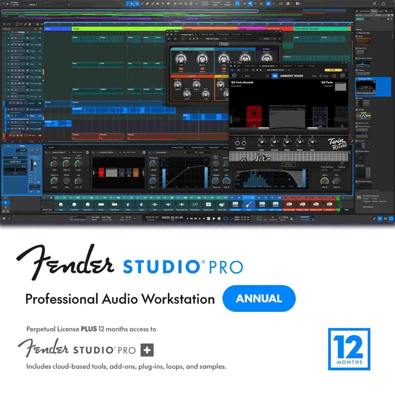 Fender Studio Fender Studio Pro with 12-month Pro+ interface