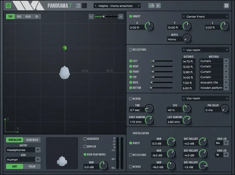 Wave Arts Panorama 7 interface