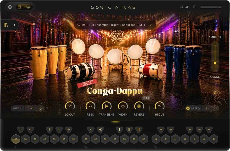 Pitch Innovations Sonic Atlas Expansion: Conga-Dappu Kit interface