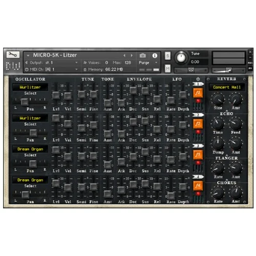 Hideaway Studio Micro-5K Kontakt Instrument interface