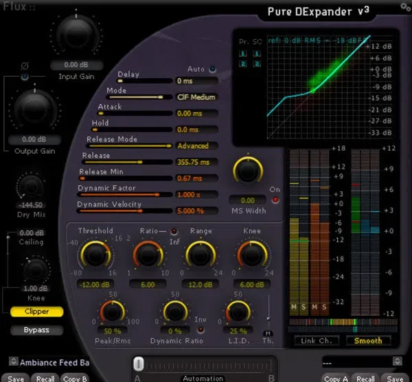 Flux Pure DExpander v3 interface