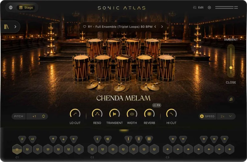 Pitch Innovations Sonic Atlas Expansion: Chenda Melam Kit interface