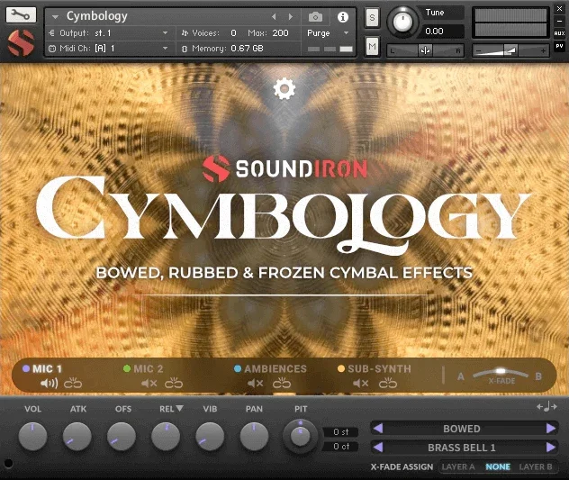 Soundiron Cymbology 2.0 interface