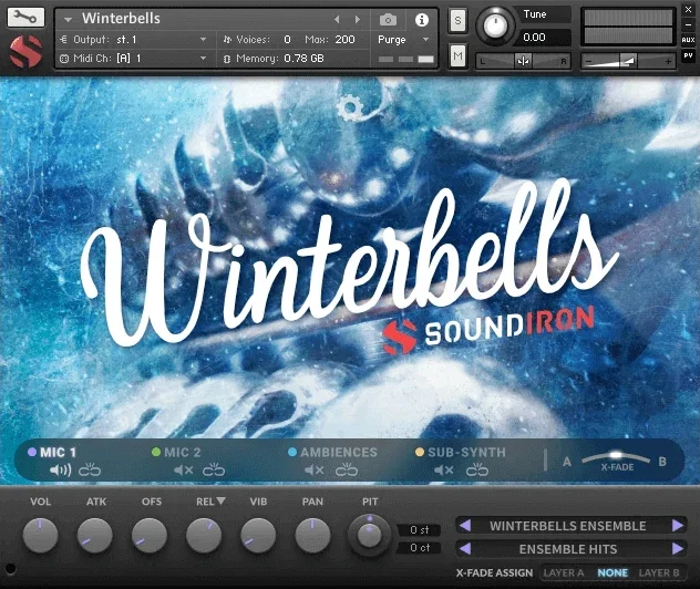 Soundiron Winterbells interface