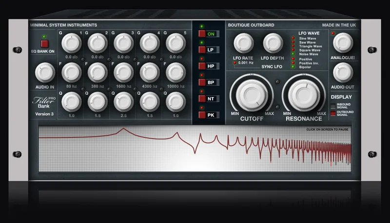 Minimal System Group FiltR Bank Pro interface