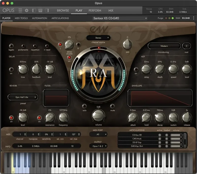 EastWest RA interface