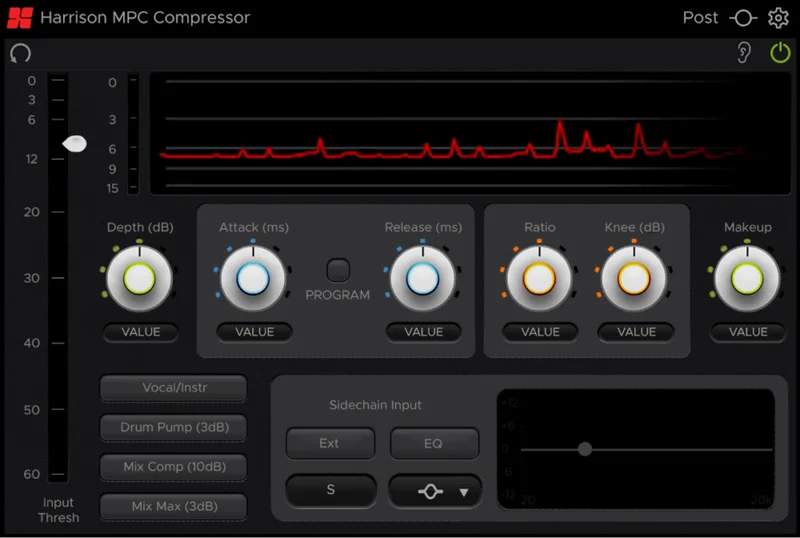 Harrison Consoles MPC Compressor interface