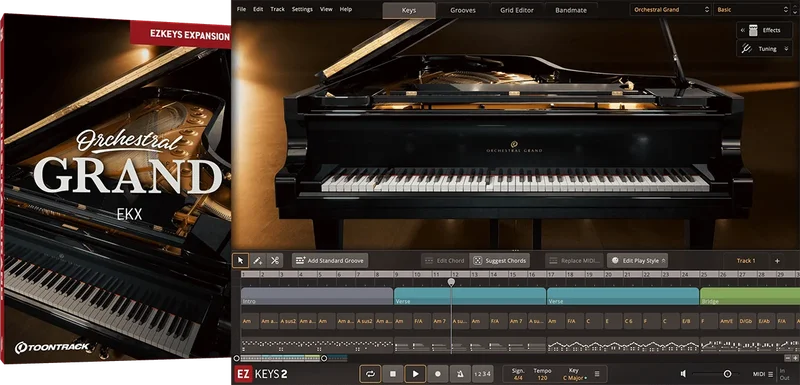 Toontrack EKX Orchestral Grand interface
