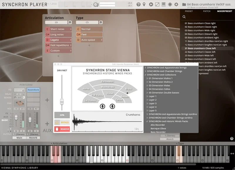 VSL Studio Crumhorns interface