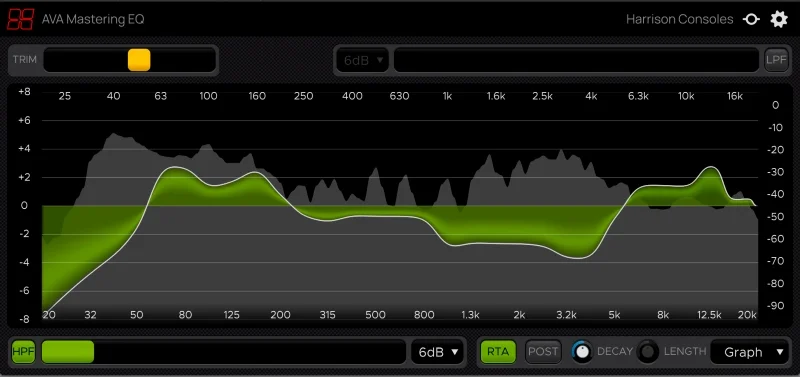 Harrison Consoles Mastering EQ interface