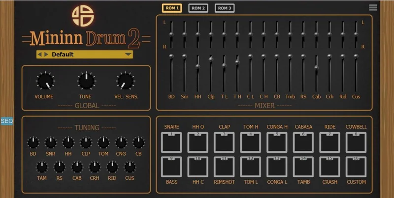 Audio Blast MininnDrum2 interface