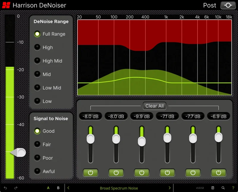 Harrison Consoles DeNoiser interface