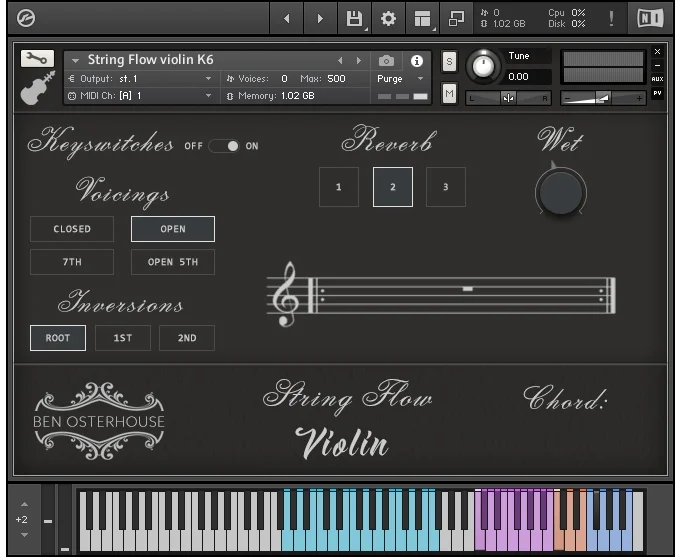 Ben Osterhouse String Flow Violin interface