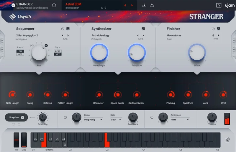 ujam Usynth STRANGER Crossgrade from any Paid UJAM Product interface