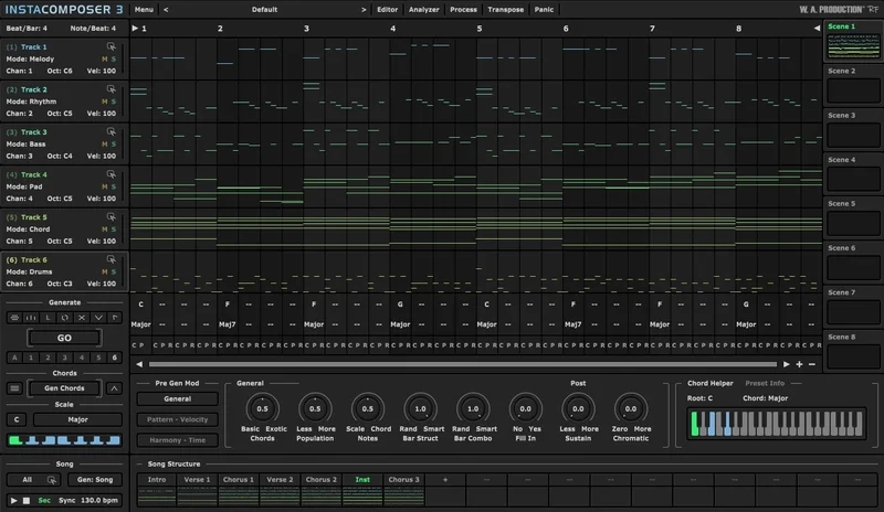 W. A. Production InstaComposer 3 interface