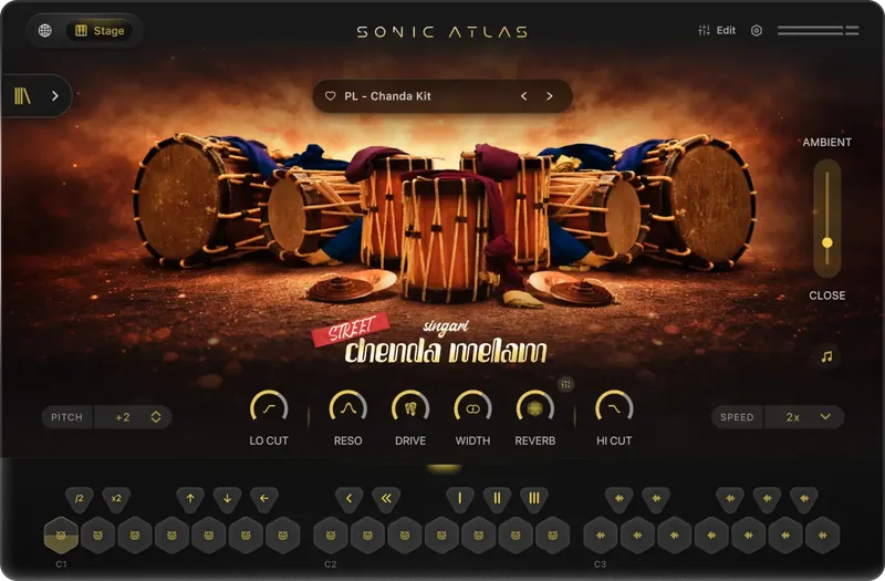 Pitch Innovations Sonic Atlas Expansion: Singari Chenda Melam Kit interface