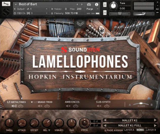 Soundiron Hopkin Instrumentarium: Lamellophones Bundle interface