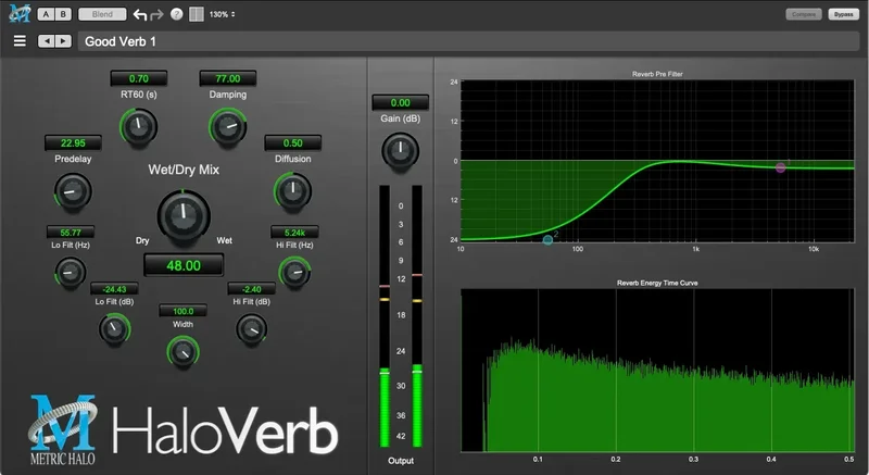 Metric Halo HaloVerb v4 interface