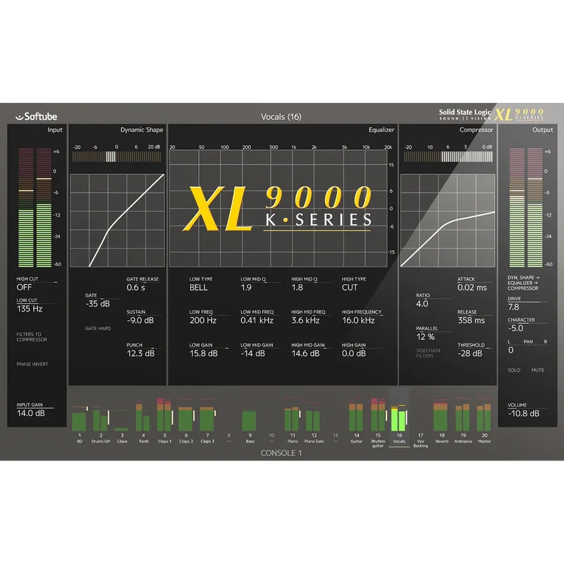 Softube SSL XL 9000 K for Console 1 interface