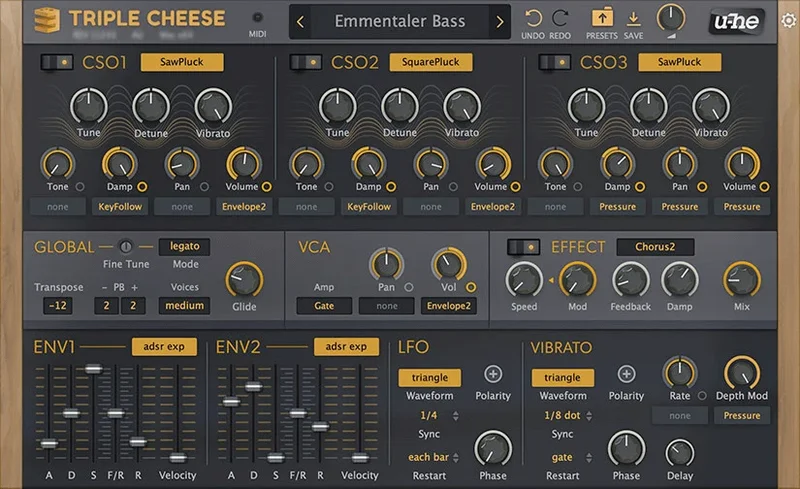 u-he Triple Cheese interface