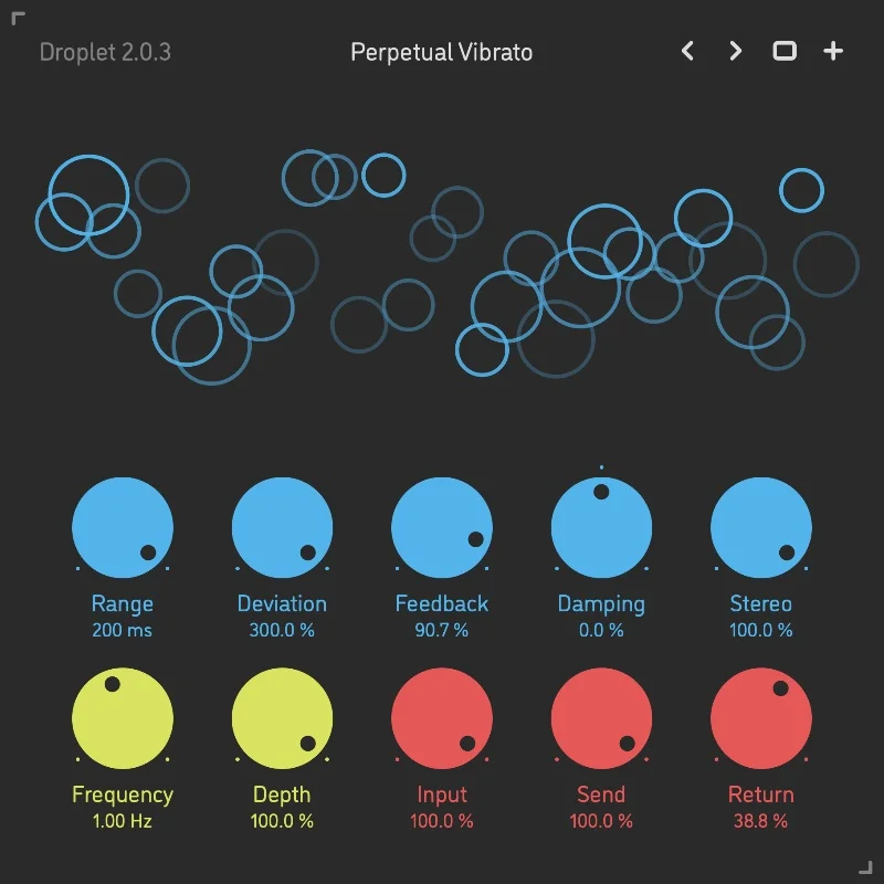 Sinevibes Droplet v2 interface