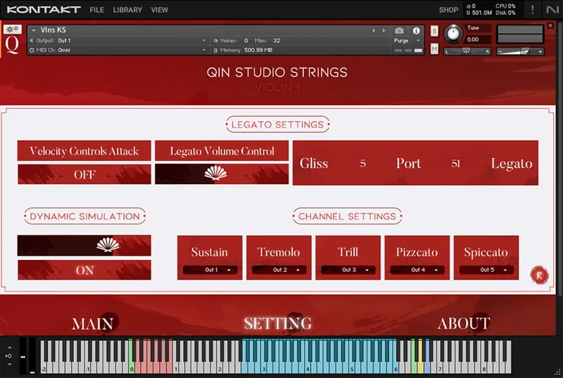 Longsqin Qin Strings interface