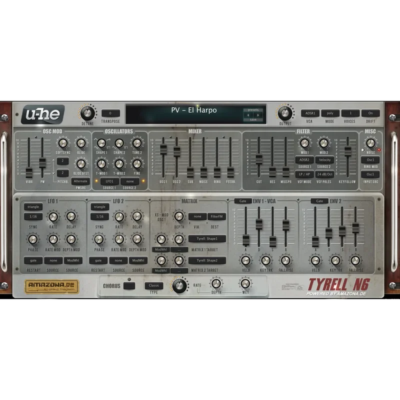 u-he TyrellN6 interface