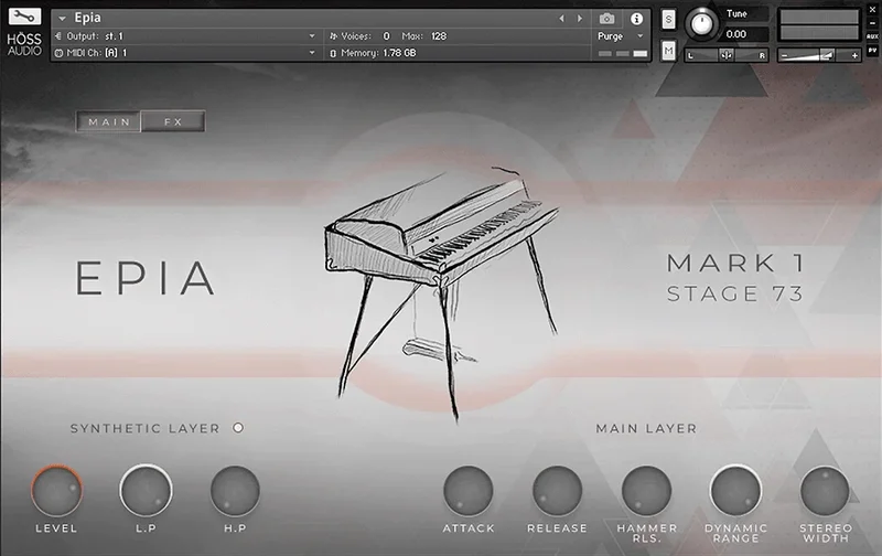 HOSS Audio EPIA Kontakt Library interface