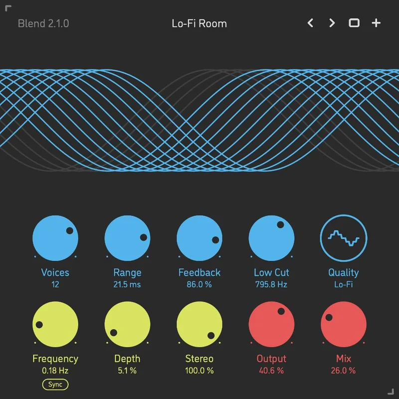 Sinevibes Blend interface