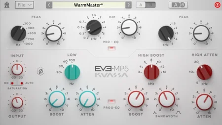 Kuassa EVE-MP5 interface