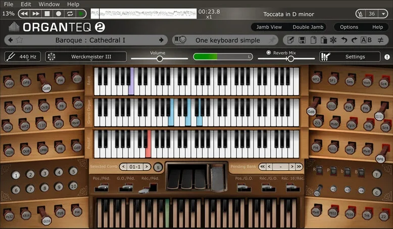 Modartt Organteq interface