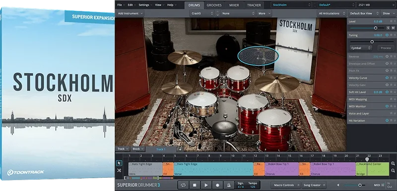 Toontrack SDX Stockholm interface