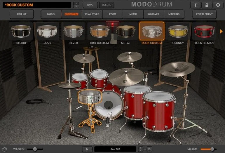 IK Multimedia MODO DRUM Kit - Rock Custom interface