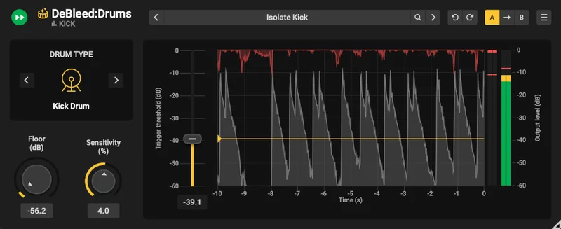 Acon Digital DeBleed:Drums interface