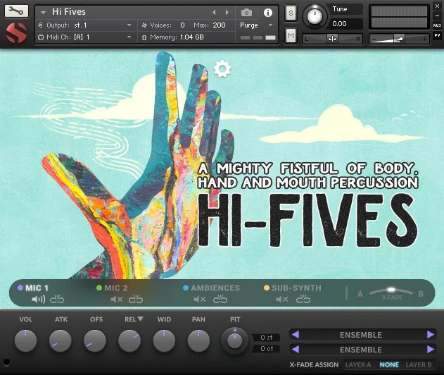 Soundiron Hi Fives interface