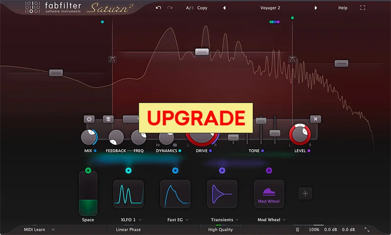 FabFilter Saturn 2 Upgrade from Saturn 1 interface
