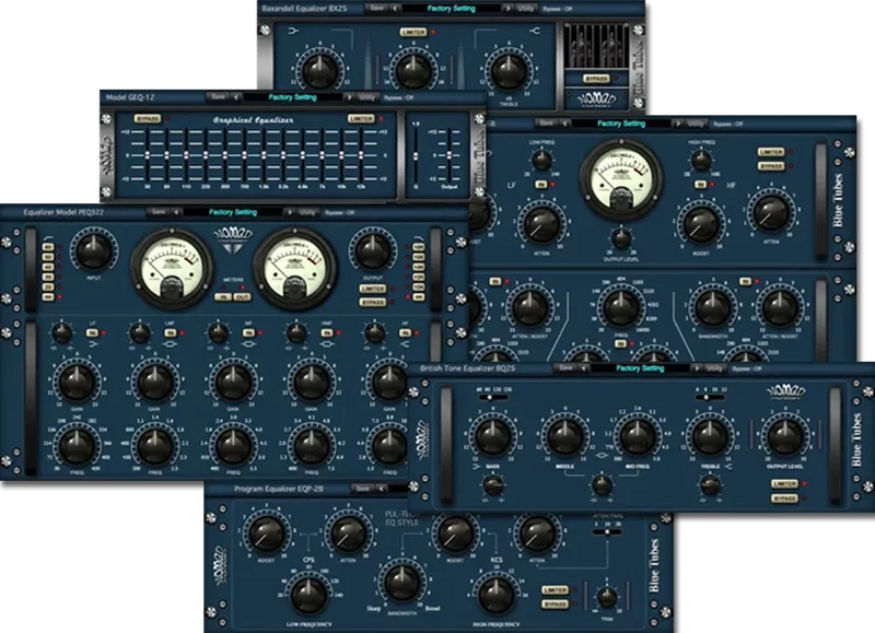 Nomad Factory Blue Tubes Equalizers Pack interface